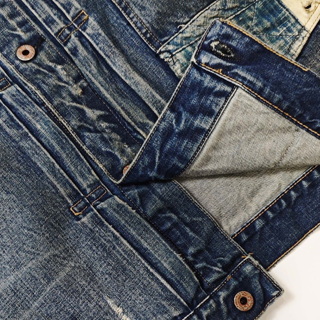 OSAKA INDIGO PATCHWORK DENIM JACKET (DR0062) - Nttitudoo MFG