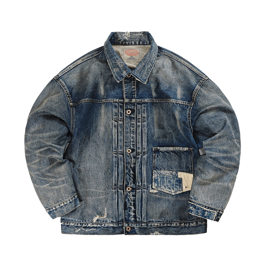 OSAKA INDIGO PATCHWORK DENIM JACKET (DR0062) - Nttitudoo MFG