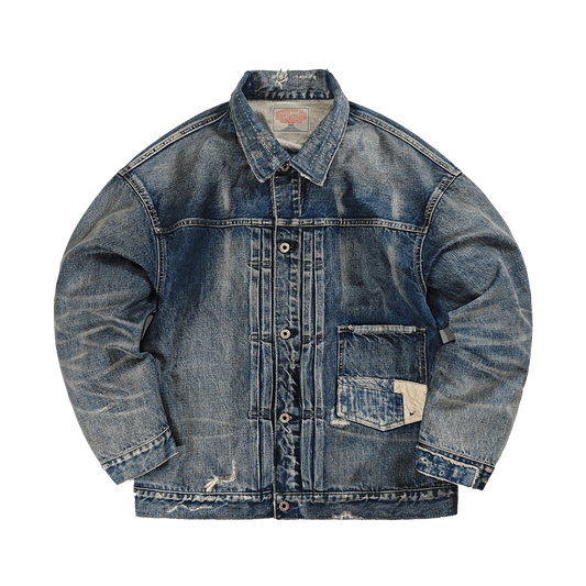OSAKA INDIGO PATCHWORK DENIM JACKET (DR0062) - Nttitudoo MFG
