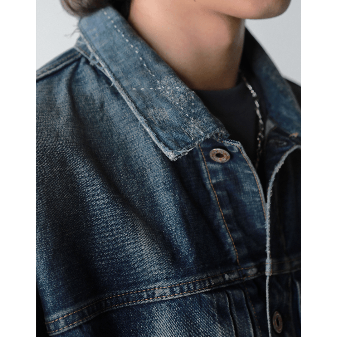 OSAKA INDIGO PATCHWORK DENIM JACKET (DR0062) - Nttitudoo MFG