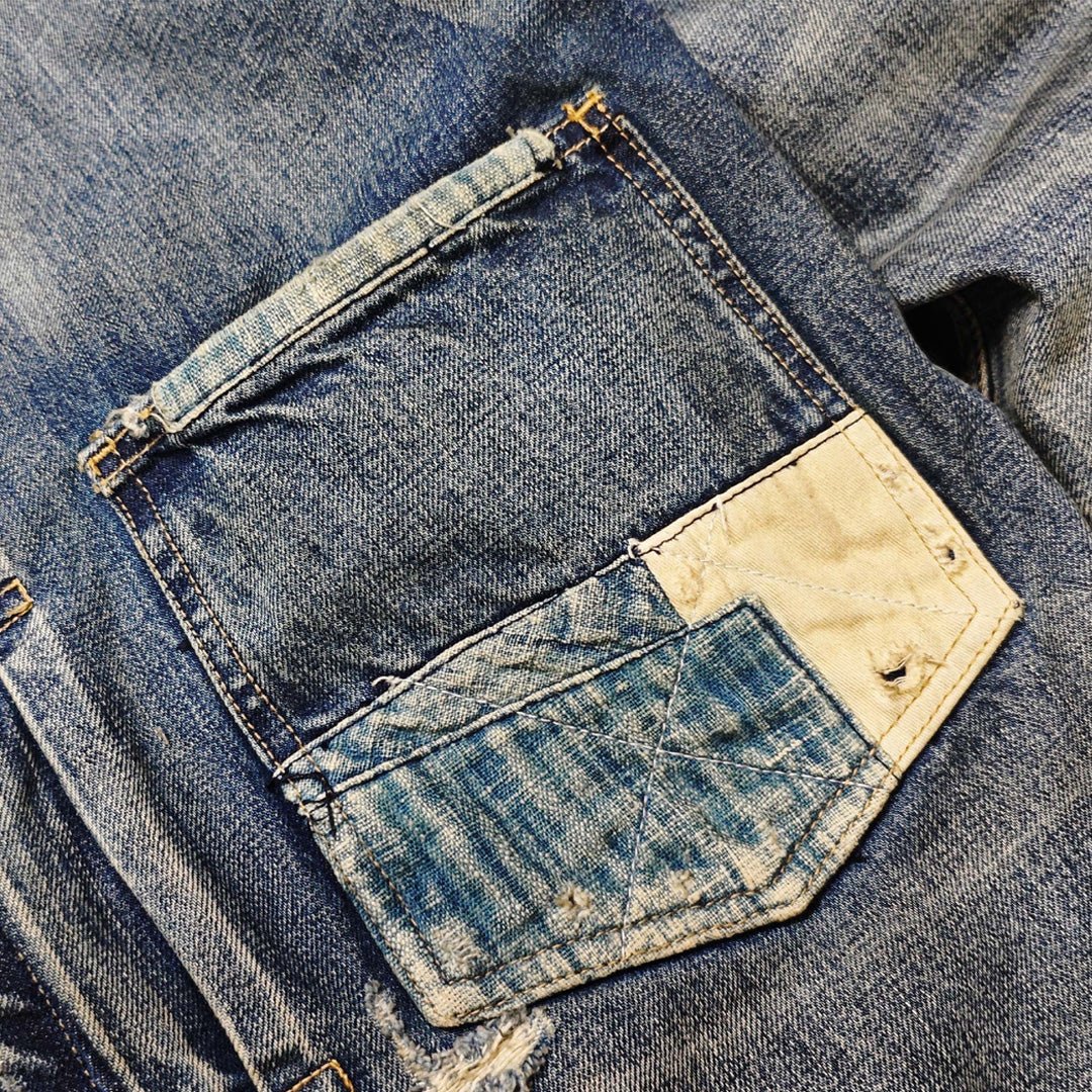 OSAKA INDIGO PATCHWORK DENIM JACKET (DR0062) - Nttitudoo MFG
