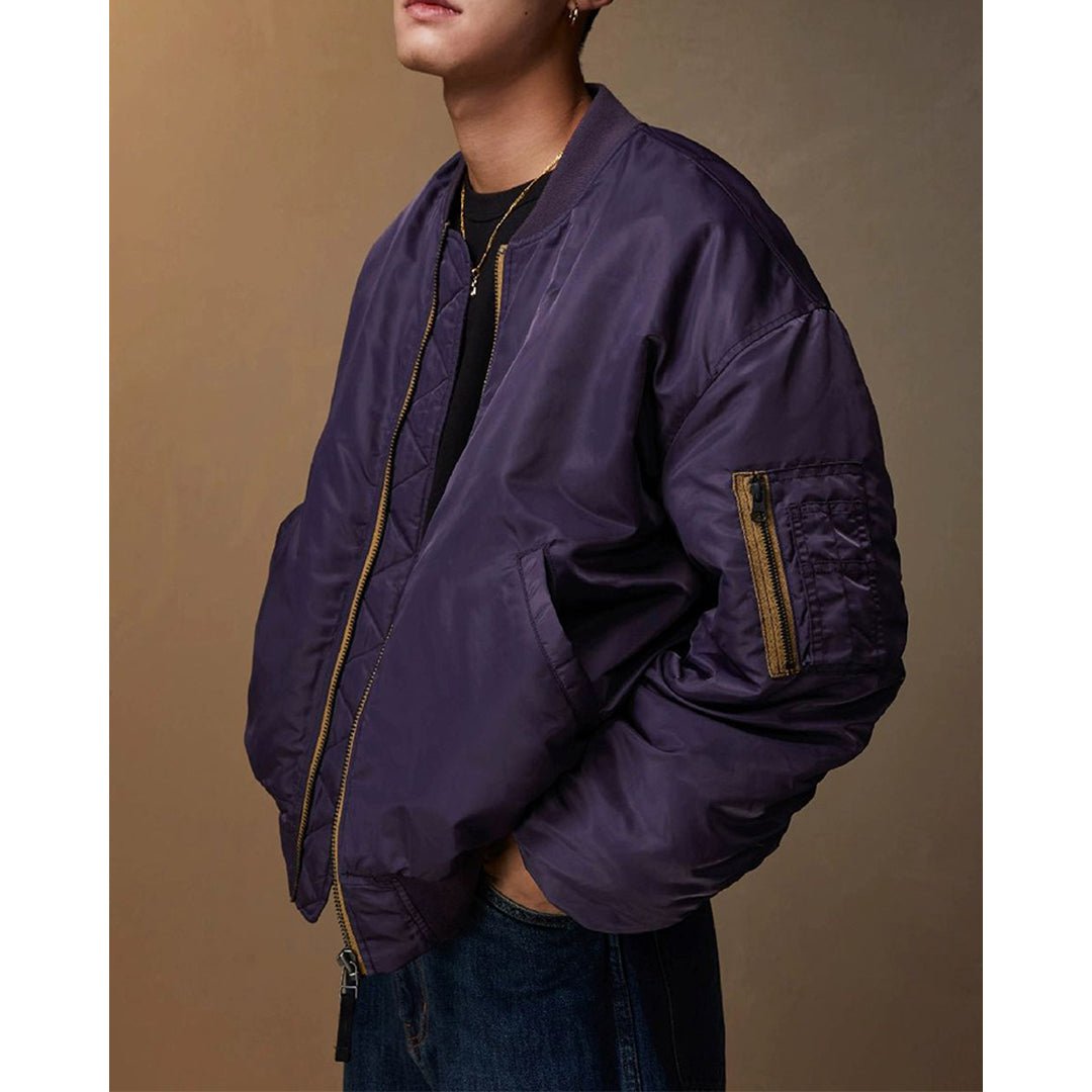 OSAKA PURPLE MA - 1 BOMBER JACKET (DR0140) - Nttitudoo MFG