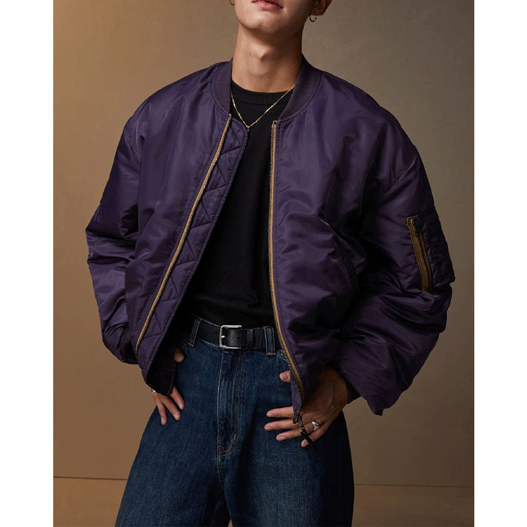 OSAKA PURPLE MA - 1 BOMBER JACKET (DR0140) - Nttitudoo MFG