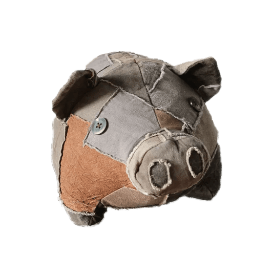 PLANT - DYED BORO「LUCKY PIGGY」DOLL (BB0001) - Nttitudoo MFG