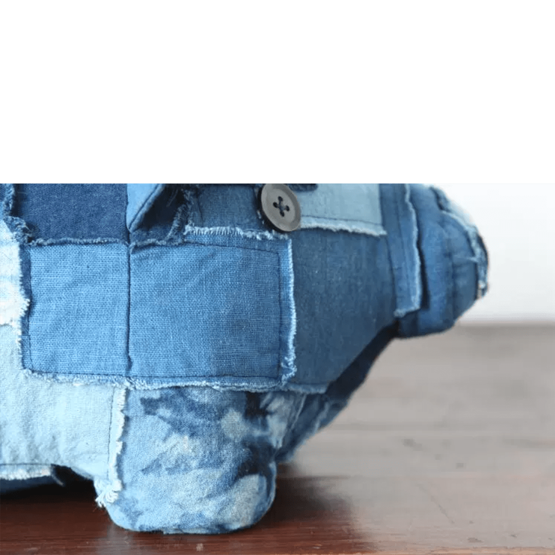 PLANT - DYED BORO「LUCKY PIGGY」DOLL (BB0001) - Nttitudoo MFG