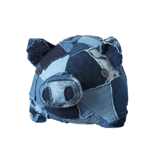 PLANT - DYED BORO「LUCKY PIGGY」DOLL (BB0001) - Nttitudoo MFG