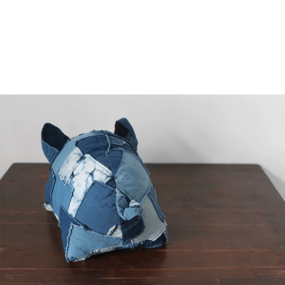 PLANT - DYED BORO「LUCKY PIGGY」DOLL (BB0001) - Nttitudoo MFG