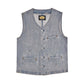 SELVEDGE DENIM V - NECK PAINT - SPLASHED MATHIEU VEST (BR0005) - Nttitudoo MFG