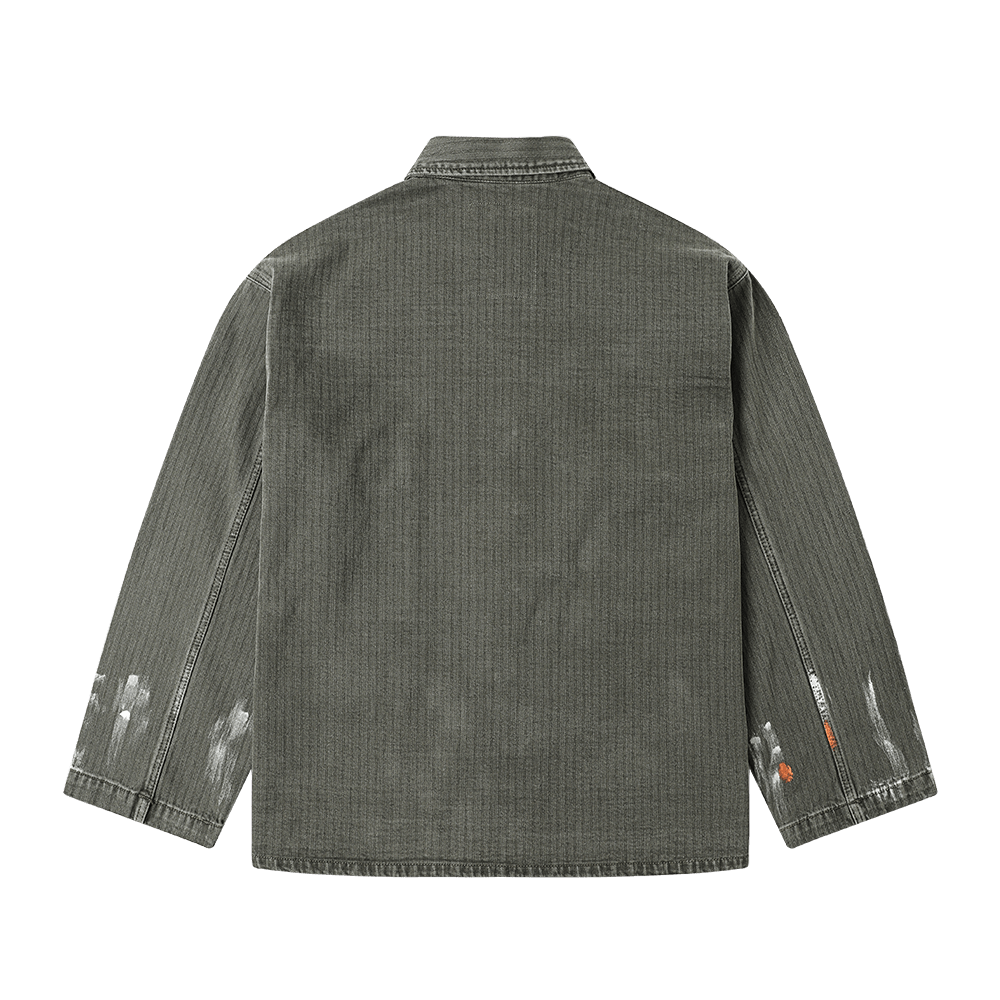SPLATTER DISTRESSED M - 43 HBT SHIRT (DR0220) - Nttitudoo MFG