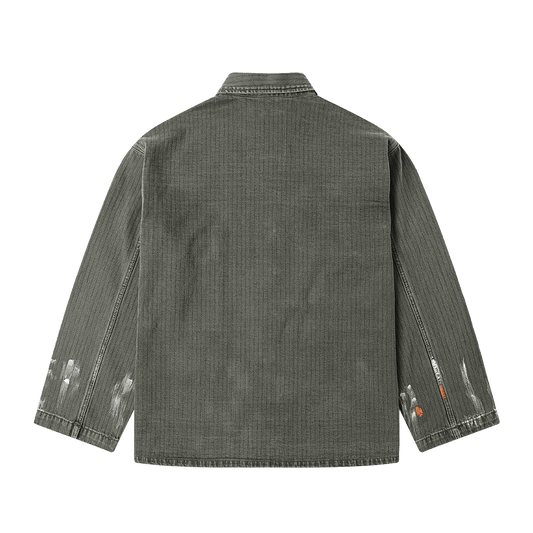 SPLATTER DISTRESSED M - 43 HBT SHIRT (DR0220) - Nttitudoo MFG