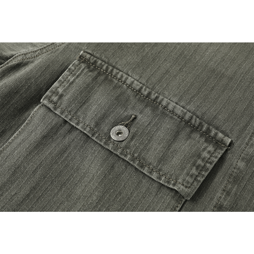 SPLATTER DISTRESSED M - 43 HBT SHIRT (DR0220) - Nttitudoo MFG