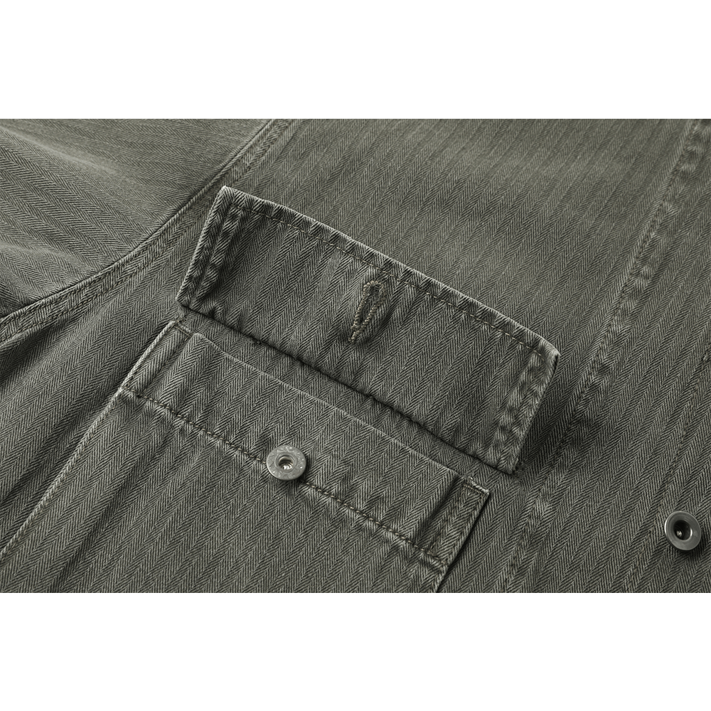 SPLATTER DISTRESSED M - 43 HBT SHIRT (DR0220) - Nttitudoo MFG