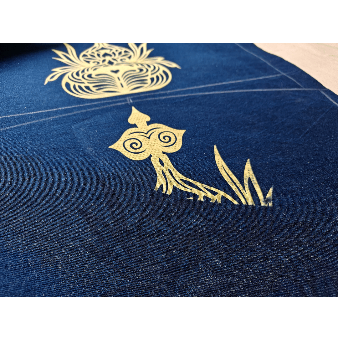 「TSUKUYOMI」INDIGO WABASH HAORI JACKET (DR0197) - Nttitudoo MFG