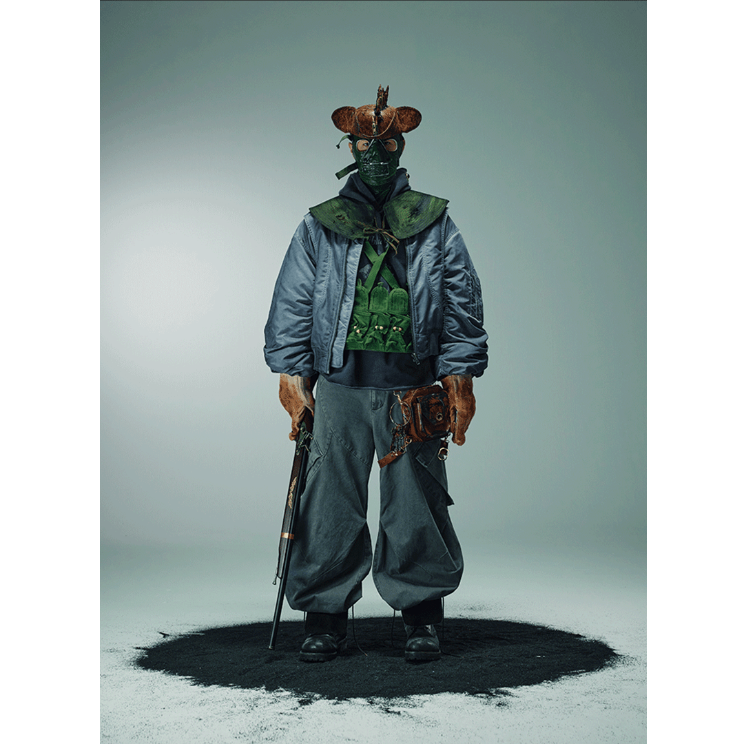 「VIVE Le 8 mai」GEOMETRIC BOMBER JACKET (DR0163) - Nttitudoo MFG