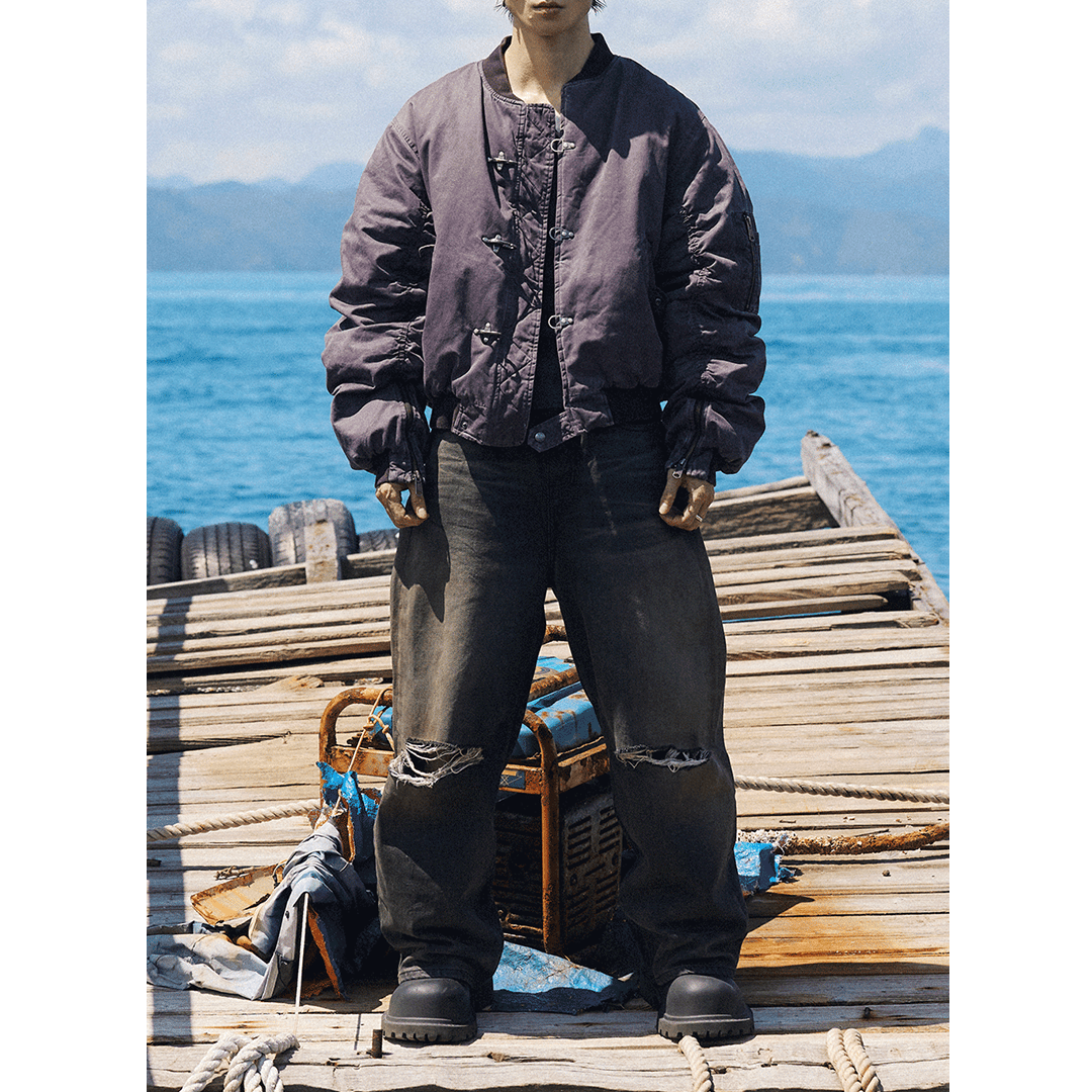 「VIVE Le 8 mai」GEOMETRIC FLIGHT JACKET (DR0164) - Nttitudoo MFG