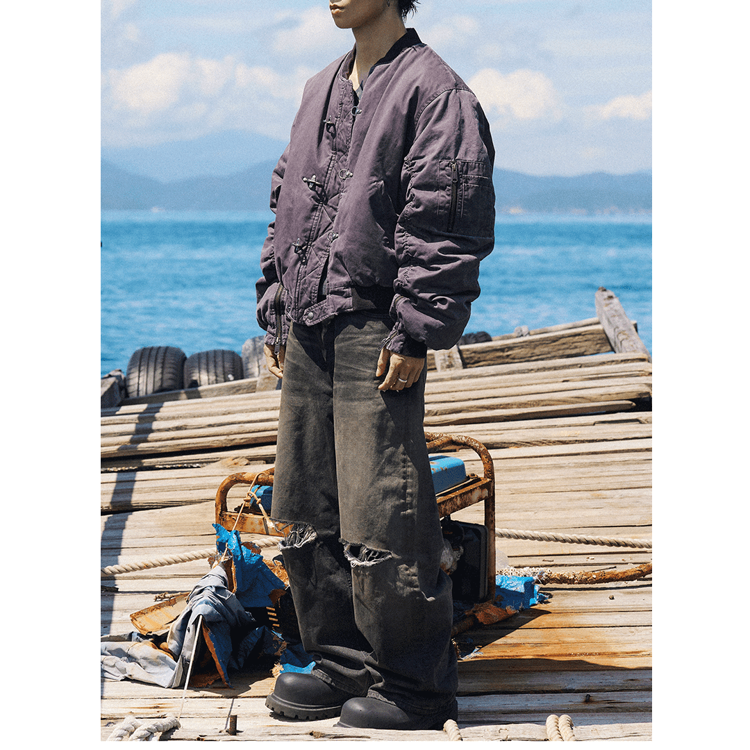 「VIVE Le 8 mai」GEOMETRIC FLIGHT JACKET (DR0164) - Nttitudoo MFG