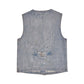 AMERICAN RETRO SELVEDGE DENIM V-NECK PAINT-SPLASHED WORK VEST (#BR0005) - Nttitudoo MFG