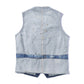 AMERICAN RETRO TWIN-SELVEDGE DENIM V-NECK PAINT-SPLASHED CONTRAST WORK VEST (#BR0006) - Nttitudoo MFG