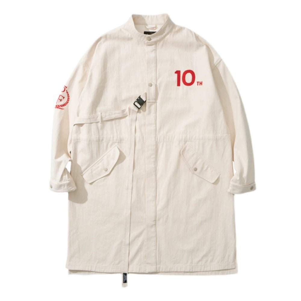 FRENCH RETRO COTTONSEED HERRINGBONE EMBROIDERY WORKWEAR LYONS COAT (#DF0001) - Nttitudoo MFG