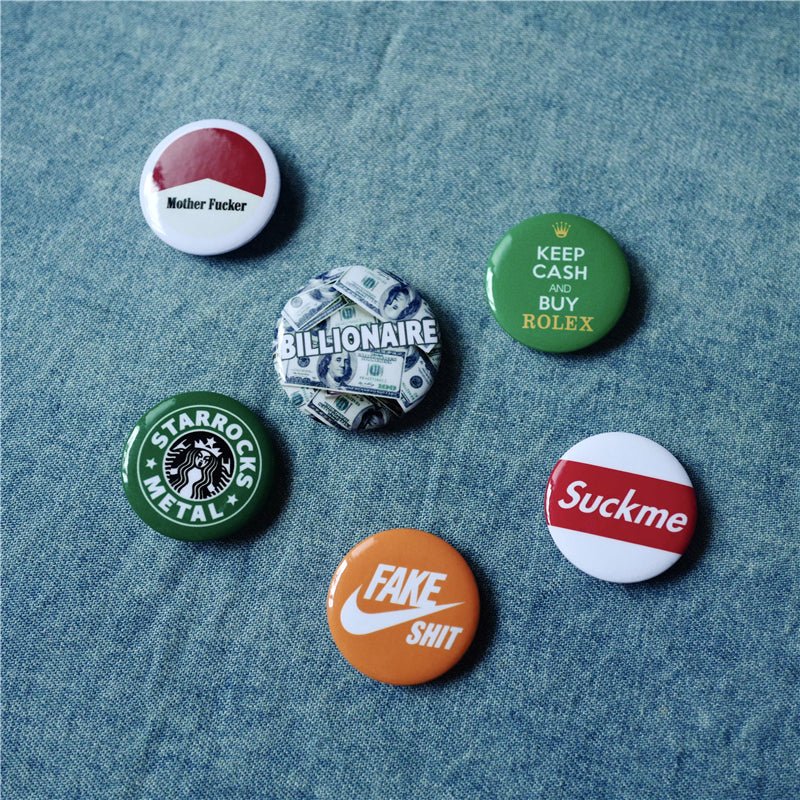 FUNNY KUSO BADGE PIN SET (TG0014) - Nttitudoo MFG