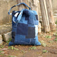 JAPANESE PLANT-PERSIMMON-DYED INDIGO BORO BAG (BB0002) - Nttitudoo MFG