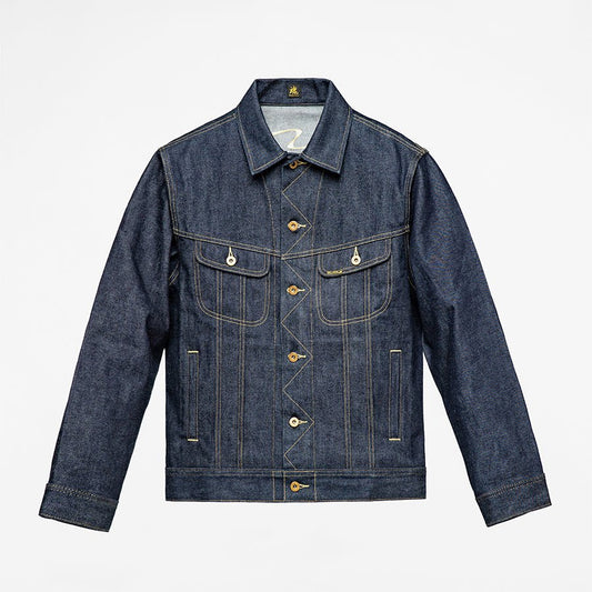 【LIMITED EDITION】 "DRAGON MANTRA" JAPANESE RETRO AIZOME DYEING SELVEDGE DENIM JACKET(VM0010) - Nttitudoo MFG