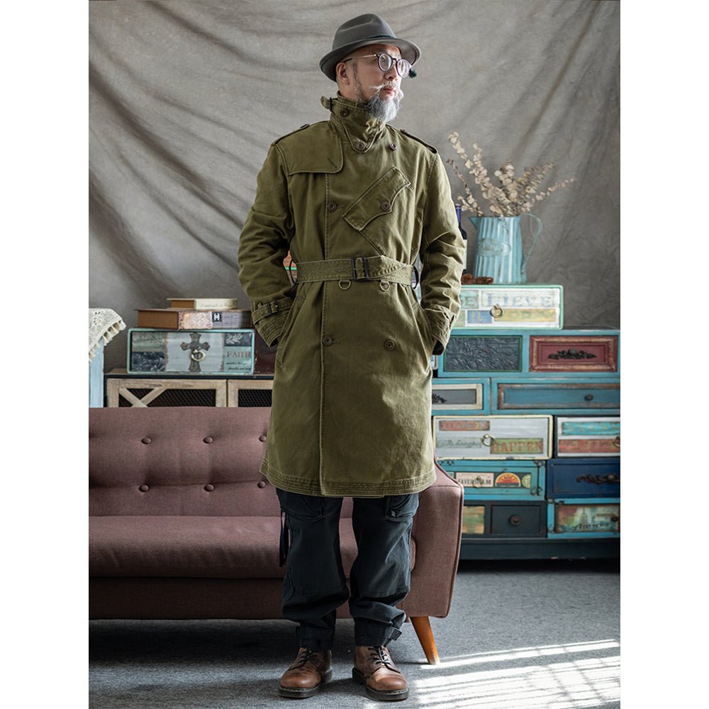 【LIMITED EDITION / JAPANESE MARKET VERSION】RARE REMASTERED 1940'S WW II BRITISH MILITARY TRENCH COAT (#OM0002) - Nttitudoo MFG