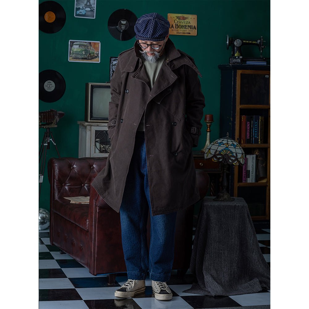 【LIMITED EDITION / JAPANESE MARKET VERSION】RARE REMASTERED 1940'S WW II BRITISH MILITARY TRENCH COAT (#OM0002) - Nttitudoo MFG