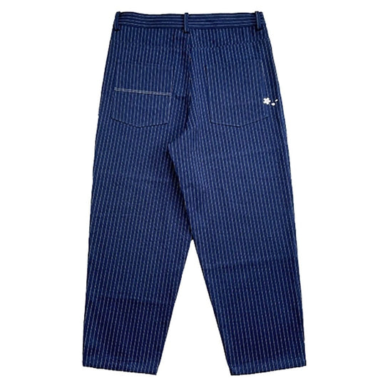 【LIMITED EDITION · OKAYAMA VERSION】JAPANESE INDIGO-DYED SASHIKO PATCHWORK TAPERED PANTS (MM0003) - Nttitudoo MFG