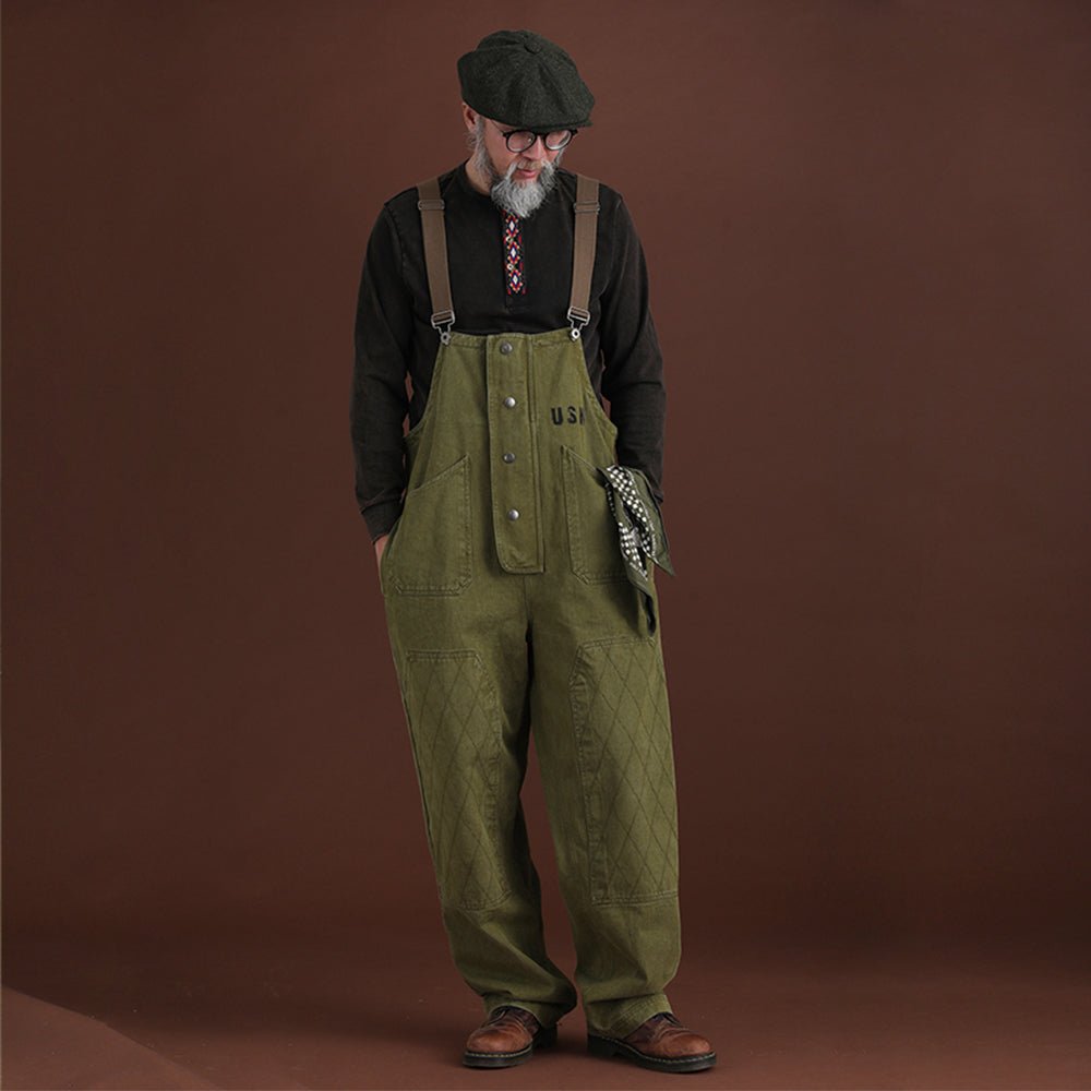 【LIMITED EDITION · OKAYAMA VERSION】RARE REMASTERED MULTI-SHELL-COMBO 1930’S U.S.N DECK OVERALLS (OM0012) - Nttitudoo MFG