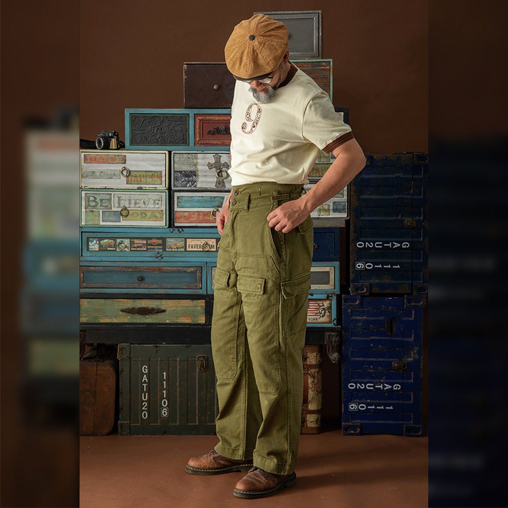 【LIMITED EDITION · OKAYAMA VERSION】REMASTERED 1950'S CZECH ARMY M85 HIGH WAIST MILITARY PANTS(OM0019) - Nttitudoo MFG