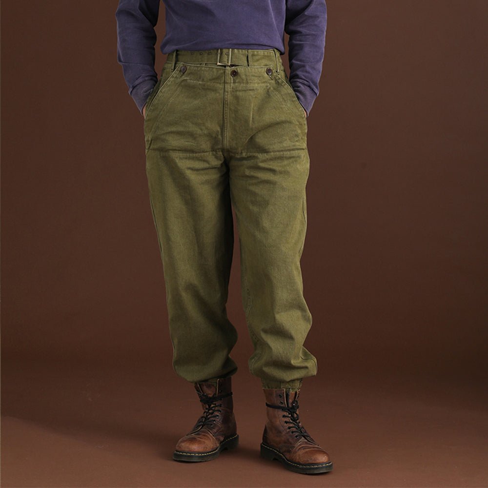 【LIMITED EDITION · OKAYAMA VERSION】REMASTERED 1960'S FRENCH MOTORIZED  INFANTRY MILITARY PANTS(OM0013)