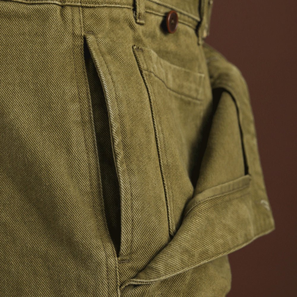 【LIMITED EDITION · OKAYAMA VERSION】REMASTERED 1960'S FRENCH MOTORIZED  INFANTRY MILITARY PANTS(OM0013)