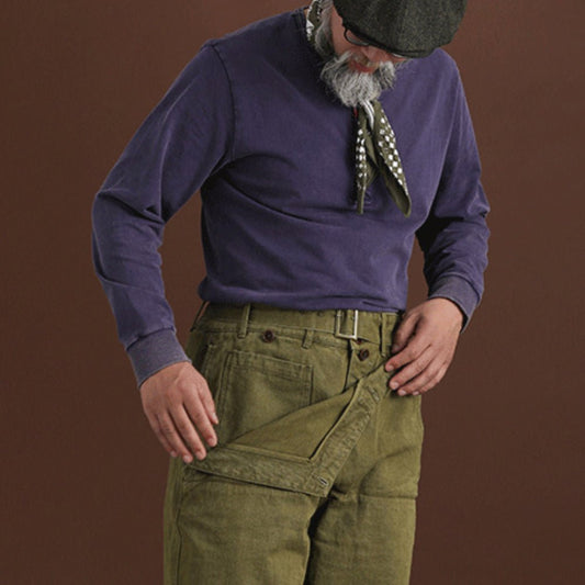 【LIMITED EDITION · OKAYAMA VERSION】REMASTERED 1960'S FRENCH MOTORIZED INFANTRY MILITARY PANTS(OM0013) - Nttitudoo MFG