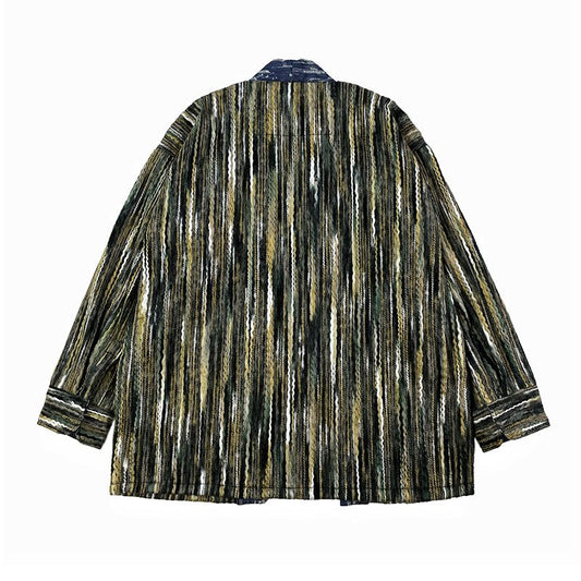 【LIMITED EDITION · OKAYAMA VERSION】TRIBE SWEATER PATCHWORK STREET KIMONO JACKET (MM0007) - Nttitudoo MFG