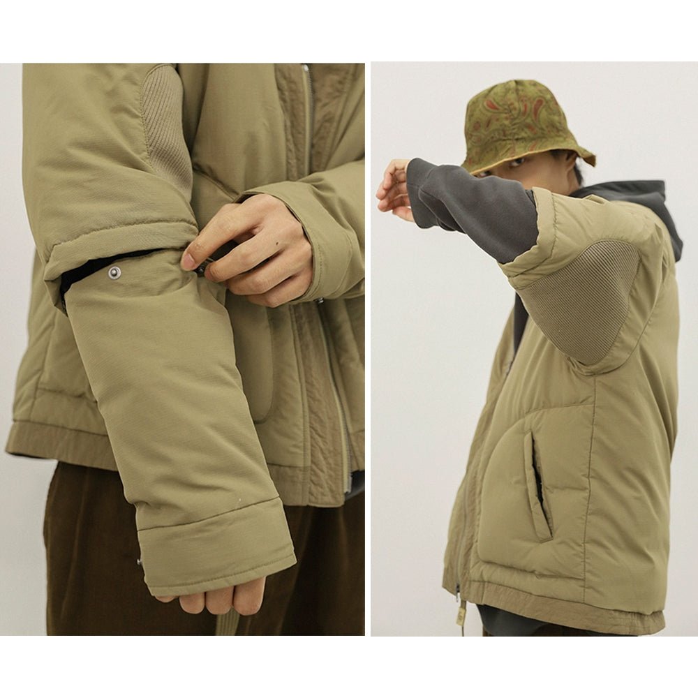 【LIMITED EDITION】 SLEEVE-DETACHABLE GOOSE DOWN KIMONO COAT (UT0005) - Nttitudoo MFG