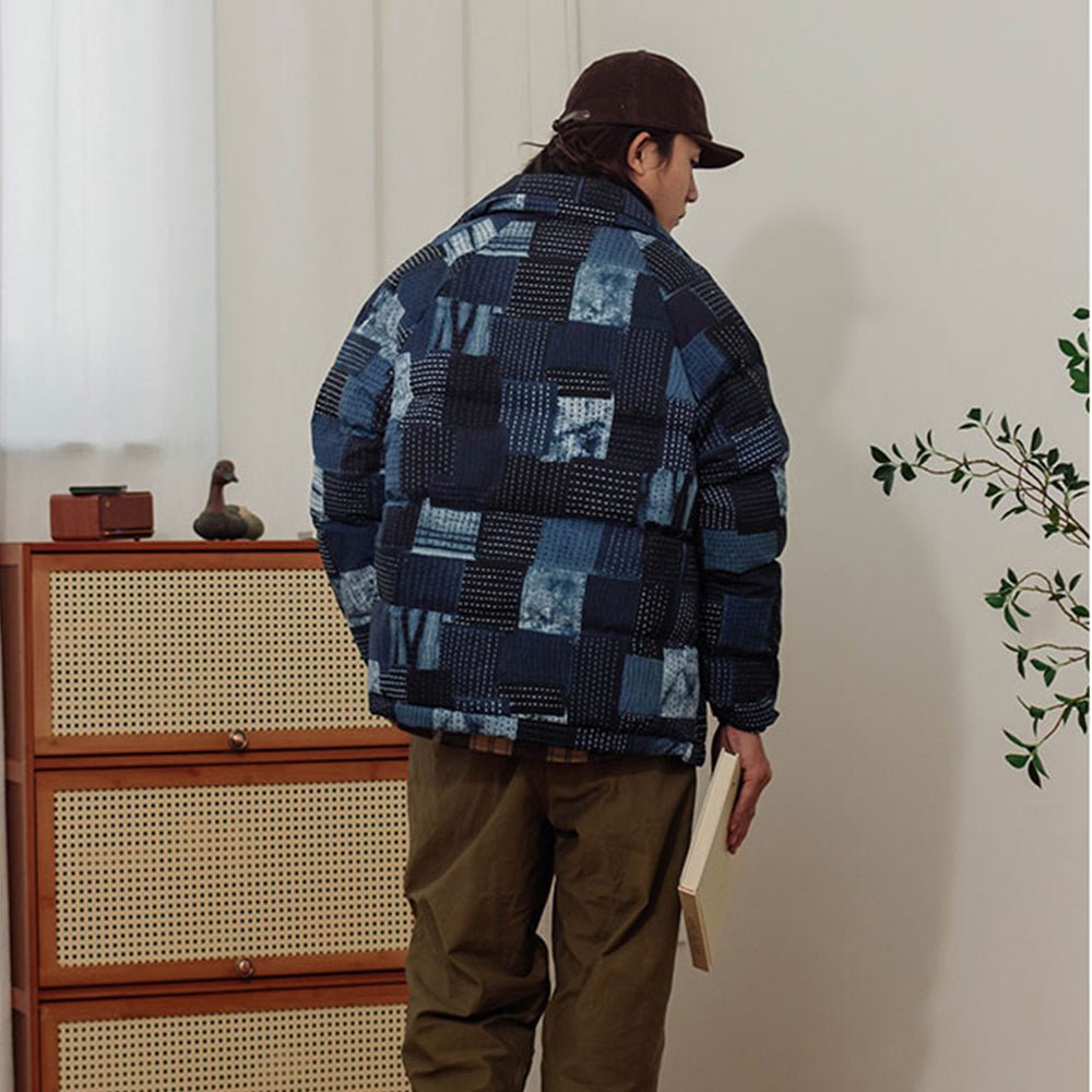 【LIMITED EDITION】BORO PRINT DOWN PUFFER COAT (KR0006) - Nttitudoo MFG