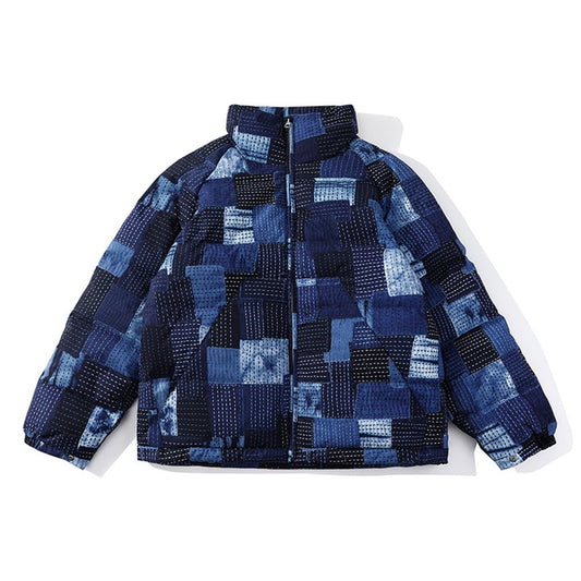 【LIMITED EDITION】BORO PRINT DOWN PUFFER COAT (KR0006) - Nttitudoo MFG