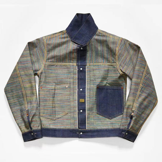 【LIMITED EDITION】JAPANESE RETRO AIZOME DYEING DENIM JACKET(VM0001) - Nttitudoo MFG