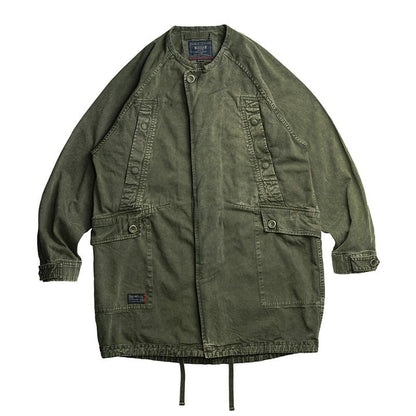 REMASTERED COLLARLESS M51 DISTRESSED COAT (SL0004) - Nttitudoo MFG