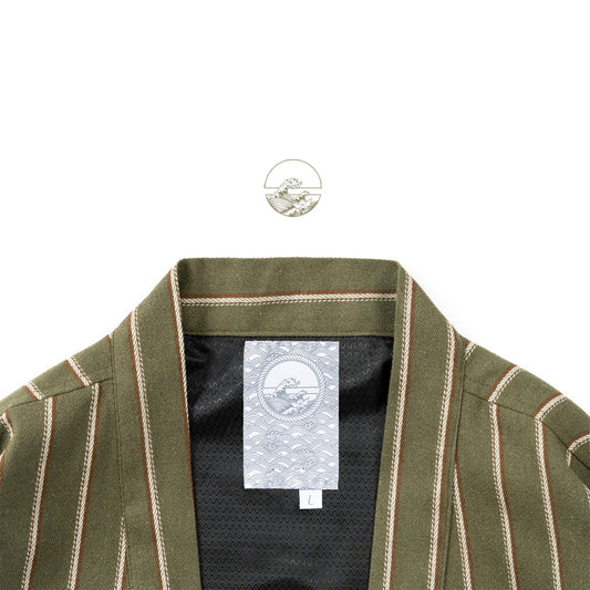 STRIPE YARN-DYE STREET KIMONO JACKET(ST0007) - Nttitudoo MFG