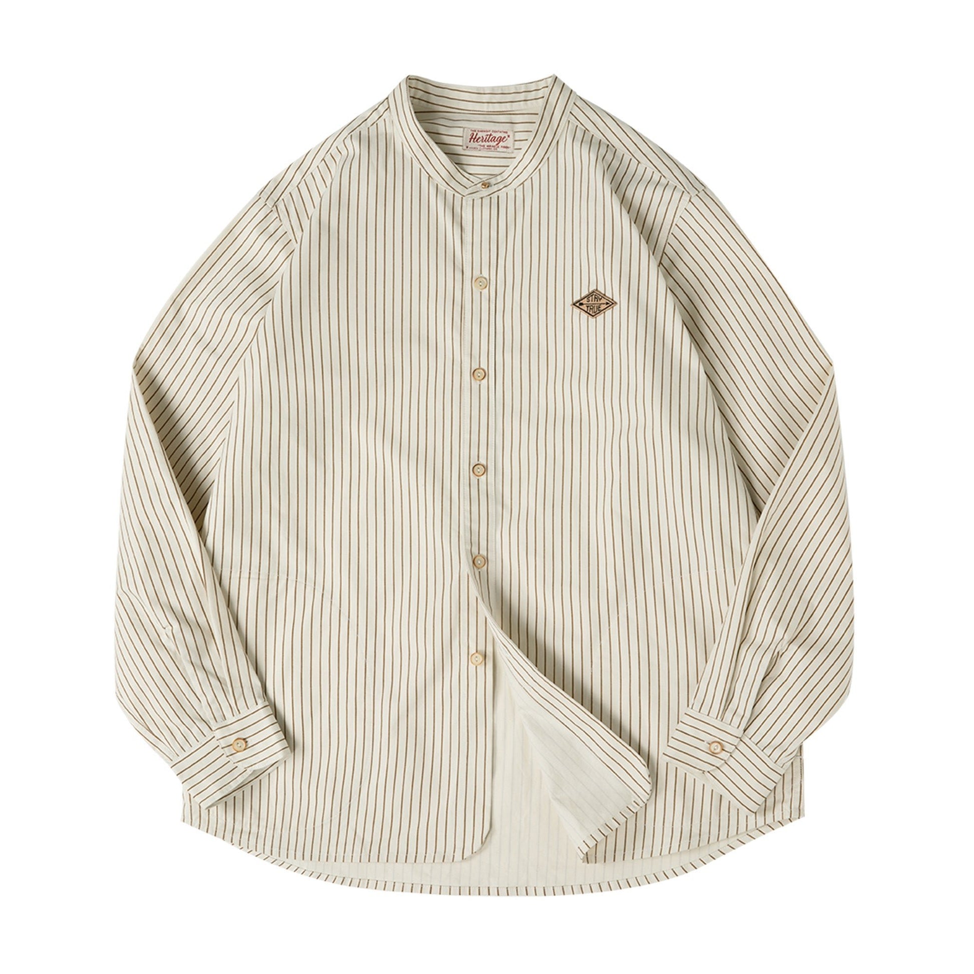 Y/D STRIPE WOVEN BASEBALL SHIRT (#MD0059)